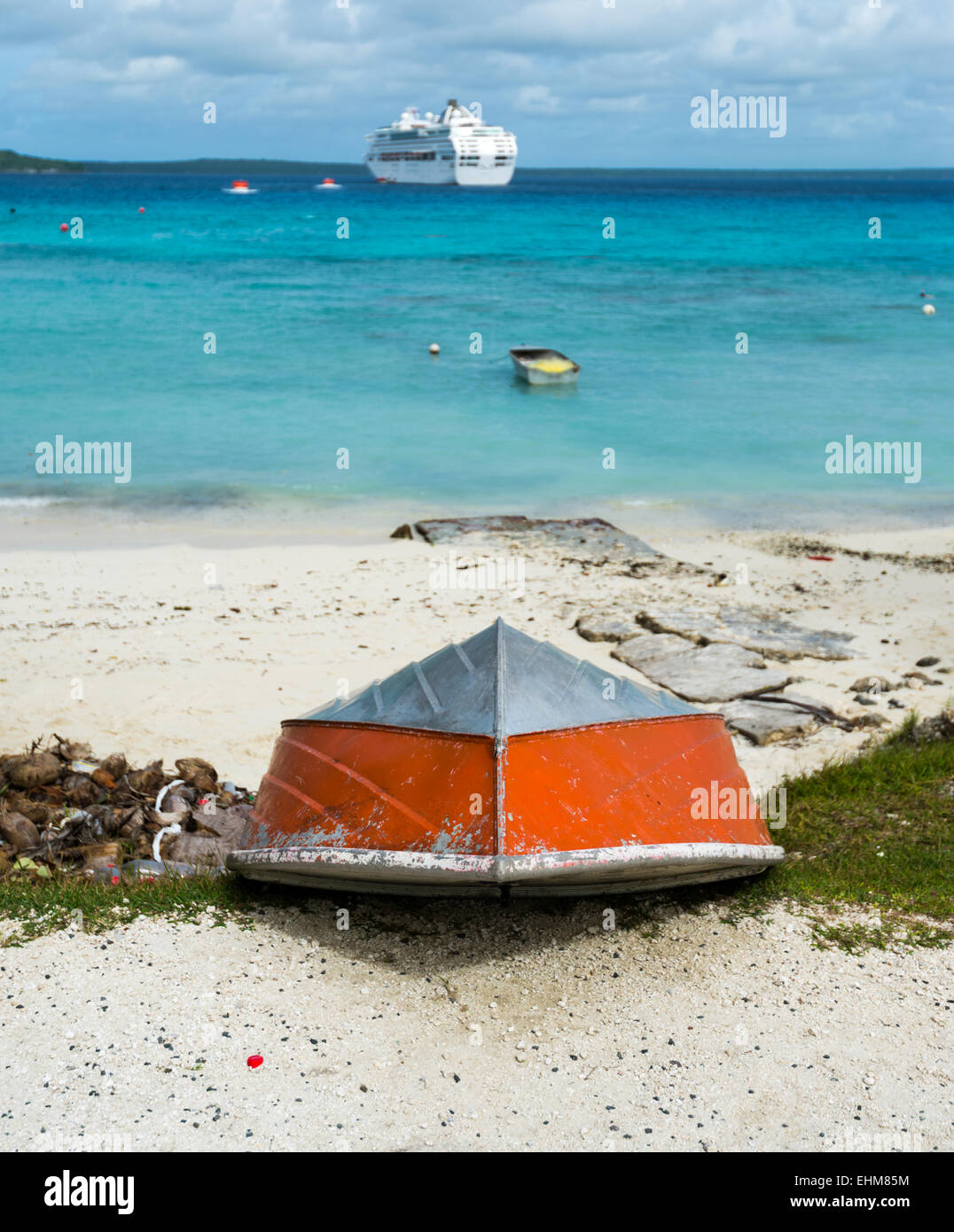 Tropischer Strand von Lifou Neu-Kaledonien. Stockfoto