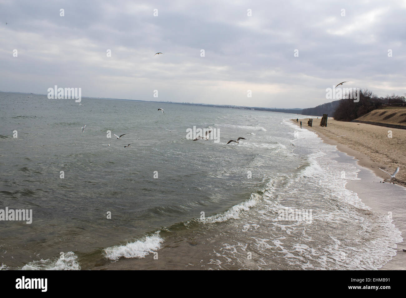 Ostseeküste Szene, Orlowo, Gdynia, Polen Stockfoto