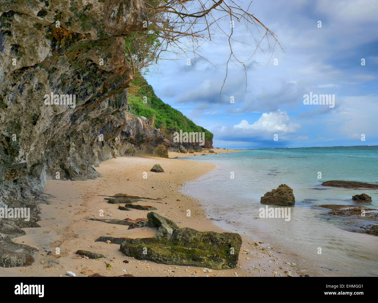 Den sanften Stränden von Bali, Indonesien Stockfoto