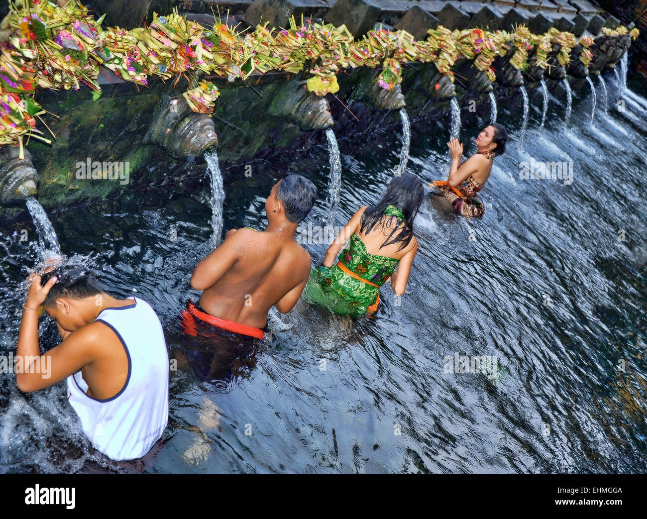 Tampak Siring - Bali, Indonesien - das heilige Wasser Stockfoto