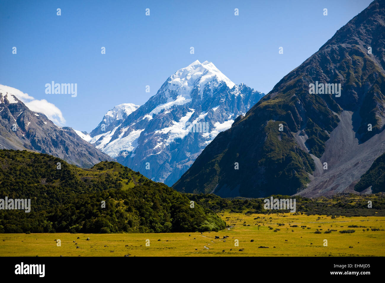 Mount Cook, Aoraki, Südinsel, Neuseeland Stockfoto