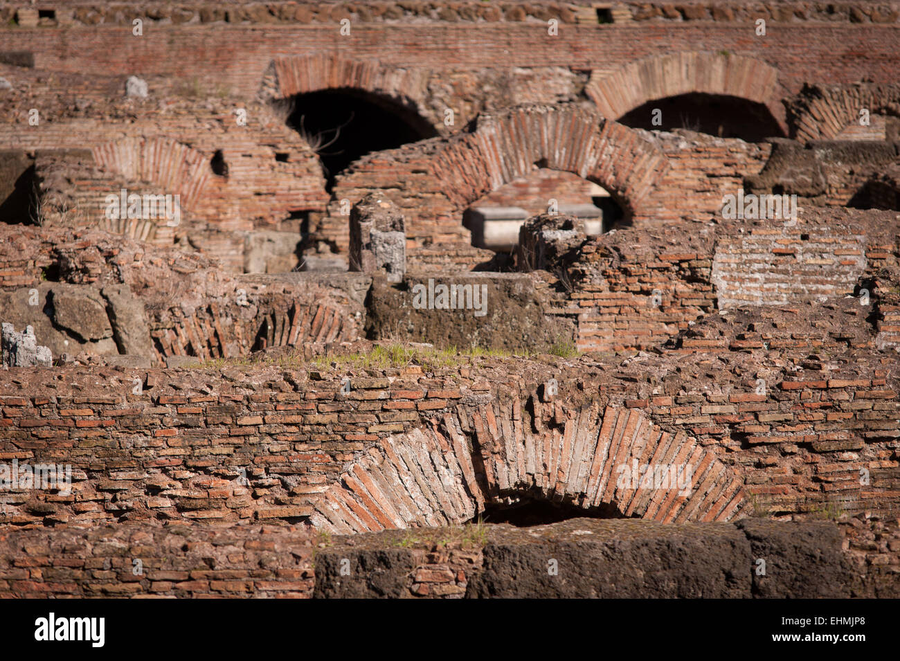 Das Kolosseum oder Kolosseum, auch bekannt als das flavische Amphitheater, Rom, Latium, Italien. Stockfoto