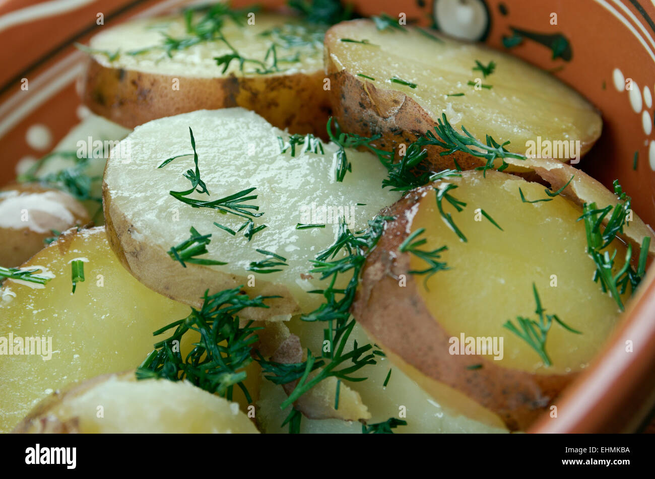 Deep South Deutsche Kartoffelsalat. Nahaufnahme Stockfoto