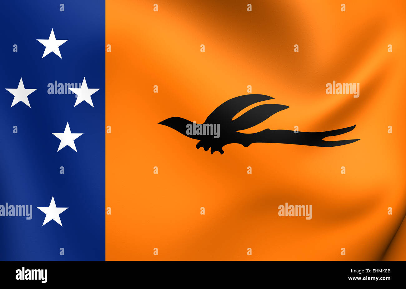 Flagge des neuen Irland Provinz, Papua Neu Guinea. Hautnah. Stockfoto