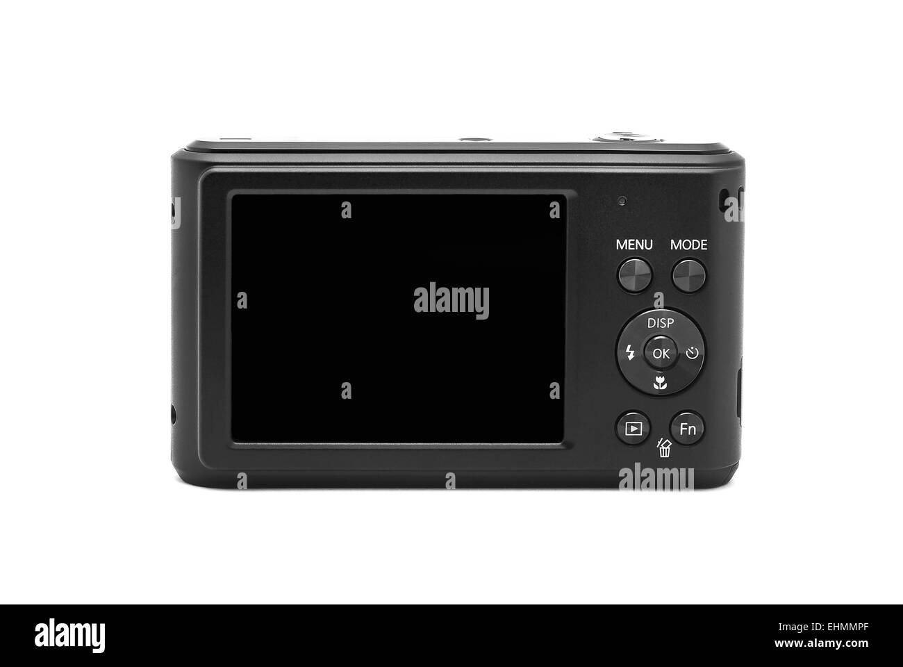 kompakte Kamera Fotoanzeige auf weiß Stockfoto