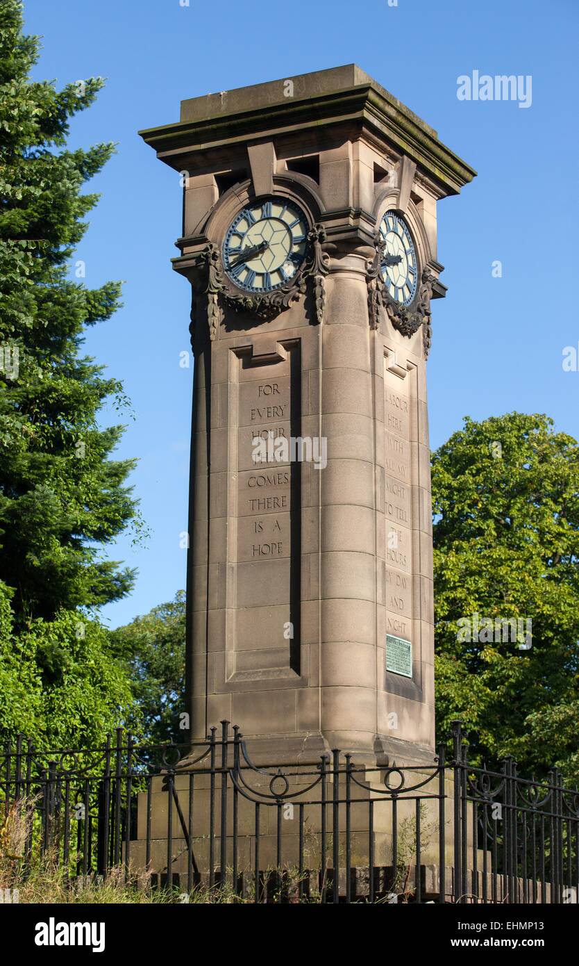 Uhr am oberen grün, Tettenhall, Wolverhampton Stockfoto