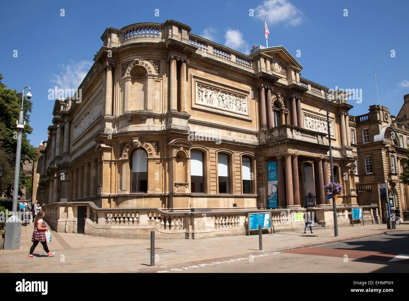 Street View von Wolverhampton Art Gallery Stockfoto