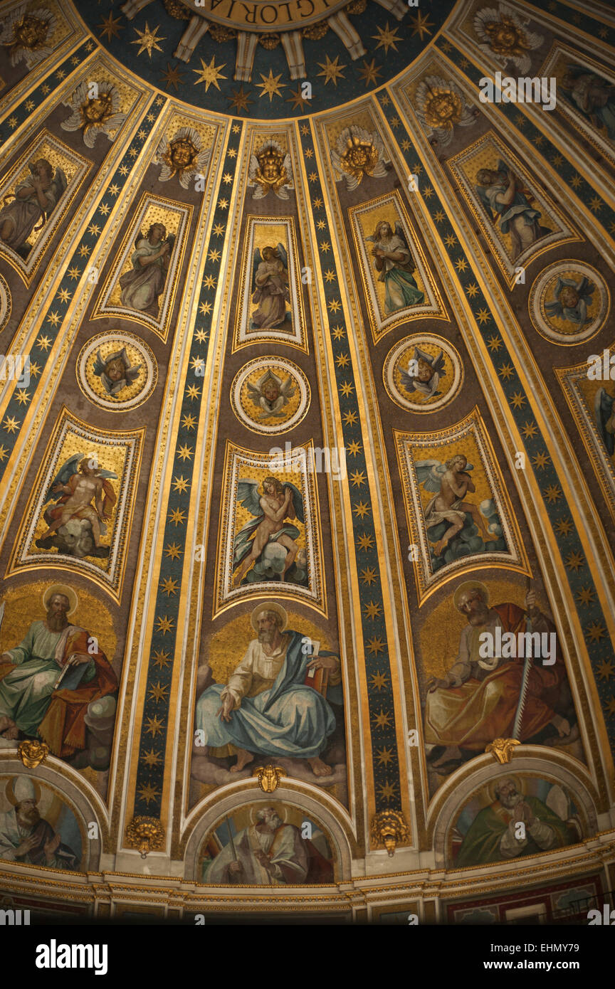 St.-Peter Basilika, Staat Vatikanstadt, Rom, Latium, Italien. Stockfoto