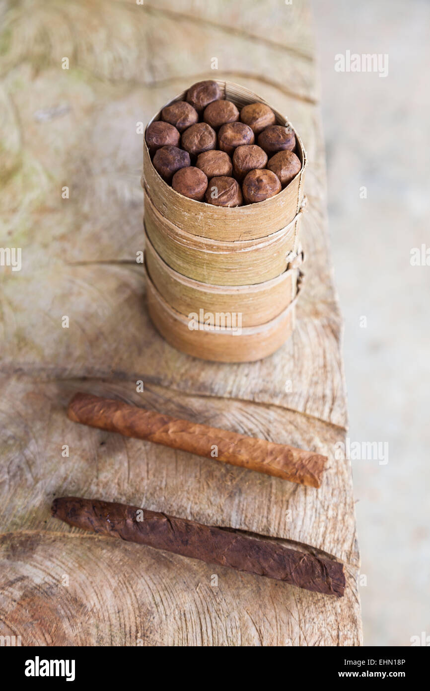 Handgemachte Zigarren, Vinales, Kuba. Stockfoto