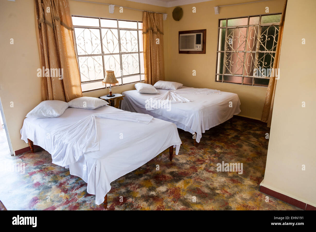 Romm von einem Bett & Brekfast, Kuba. Stockfoto
