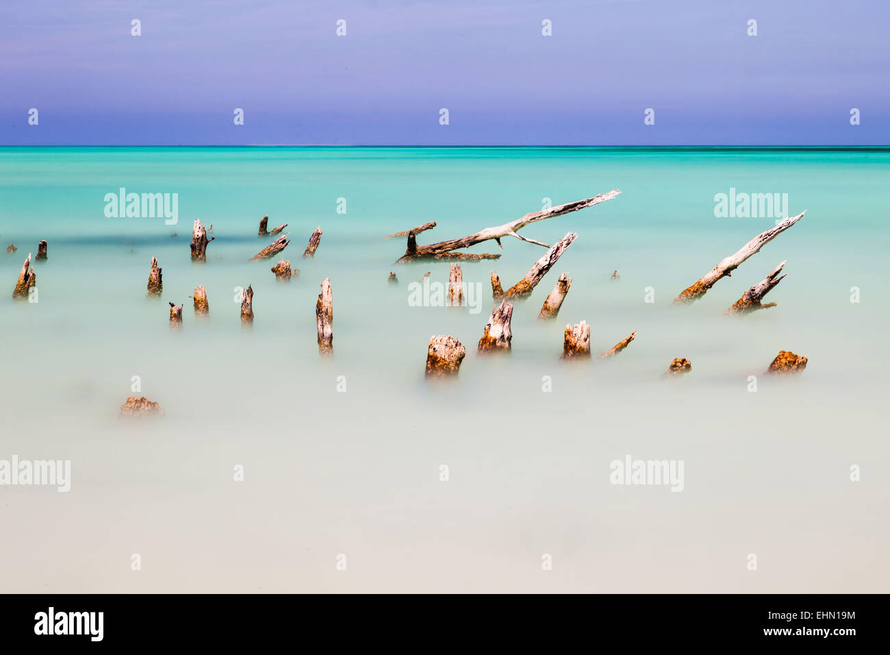 Strand von Cayo Levisa, Kuba. Stockfoto