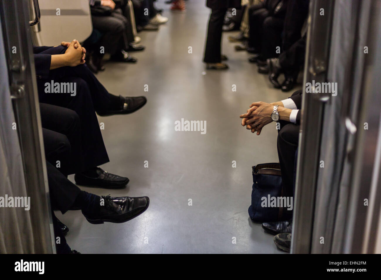 U-Bahn in Tokio, Japan. Stockfoto