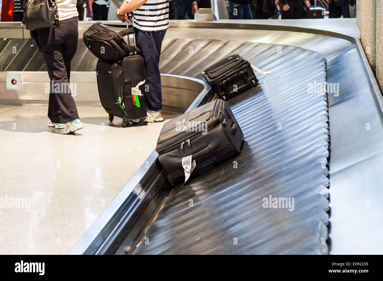 Gepäck am Flughafen. Stockfoto