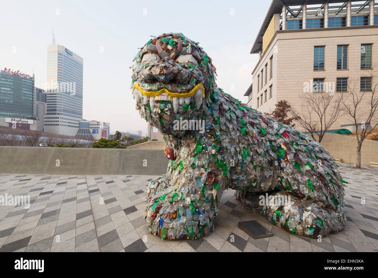 Asien, Republik Korea, Südkorea, Seoul, Recycling-Kunst Stockfoto