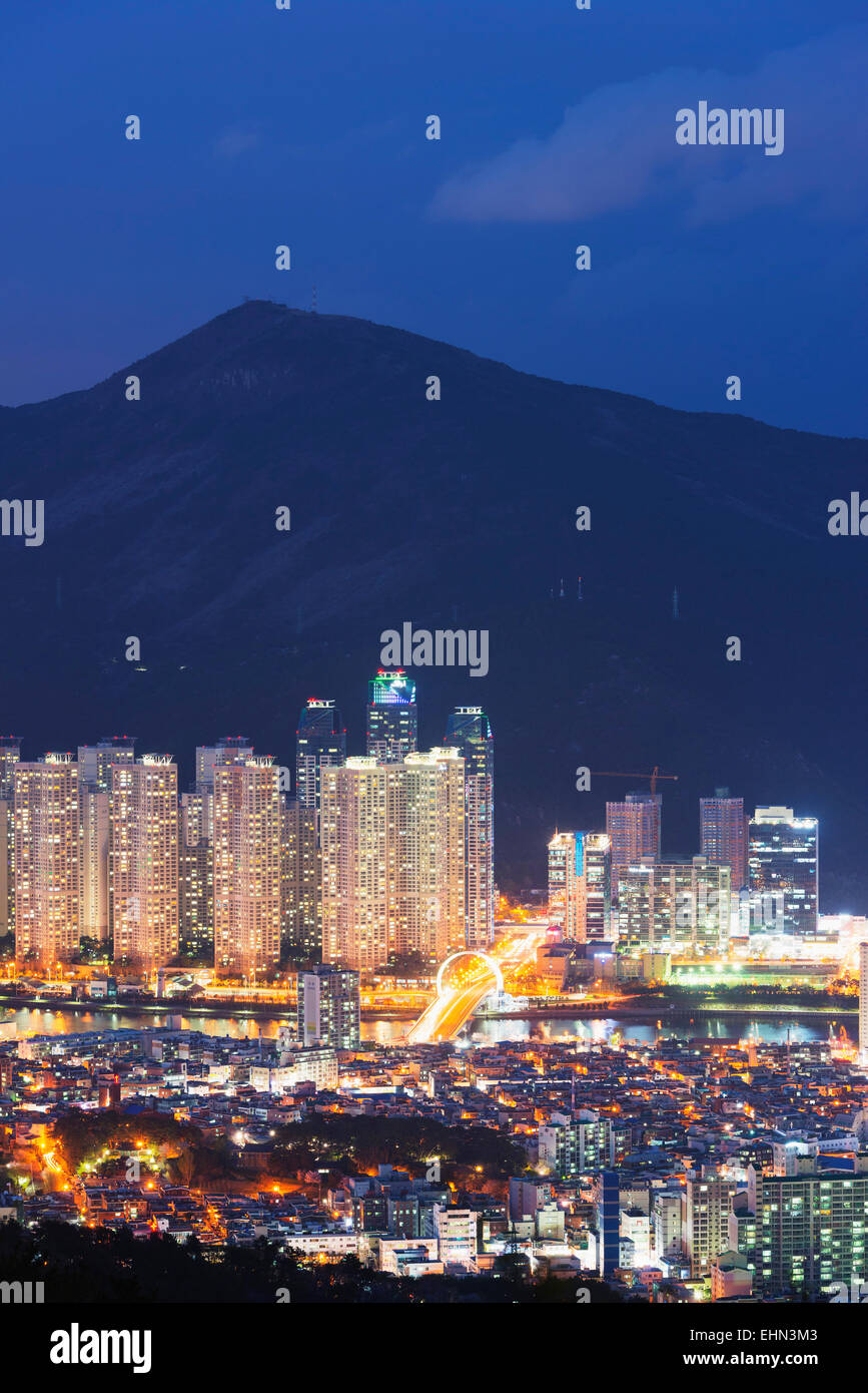 Asien, Republik Korea, Südkorea, Busan, Skyline der Stadt Stockfoto
