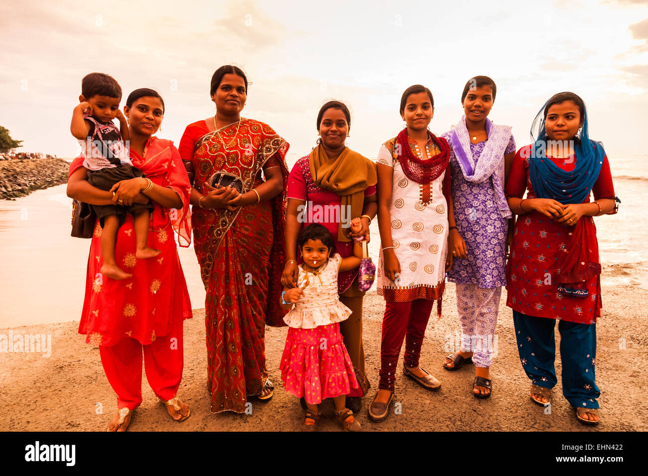 Porträt von Frauen in Cochin, Indien. Stockfoto