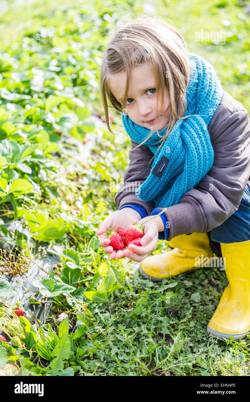 5-Jahr-altes Mädchen. Stockfoto