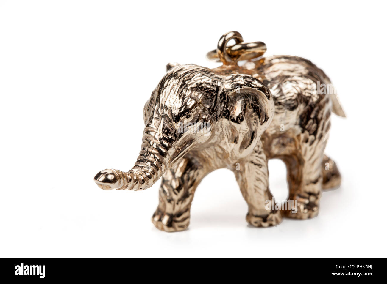 Gold elephant Anhänger. Stockfoto