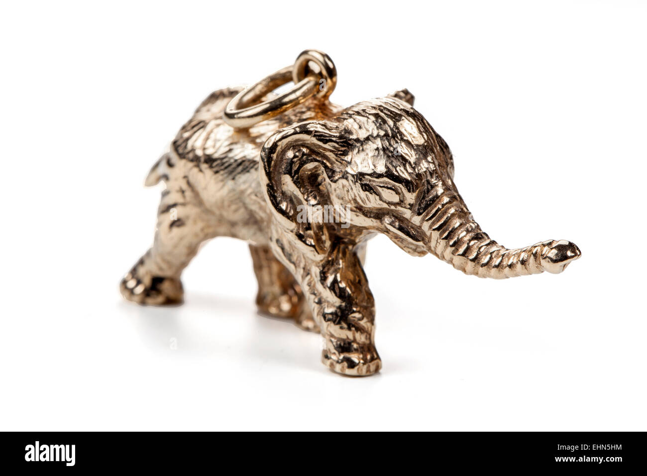 Gold elephant Anhänger. Stockfoto