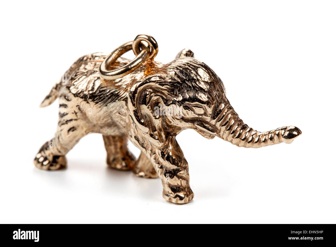 Gold elephant Anhänger. Stockfoto