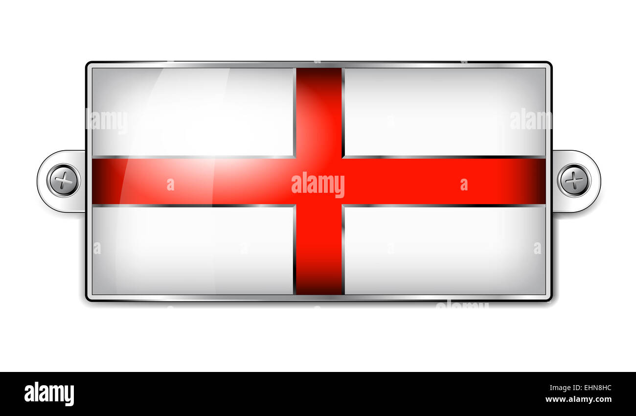 Emaille-England Flagge - Kreuz des Heiligen Georg Stockfoto