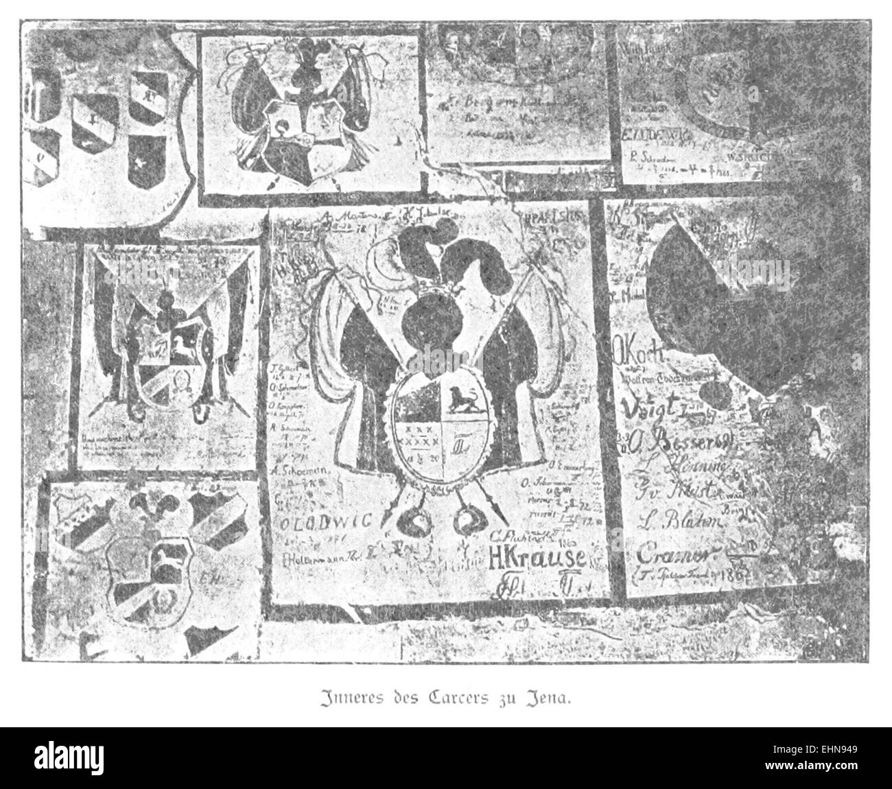 RASSMUS(1890) p151 Collegium Jenense, Karzer Stockfoto