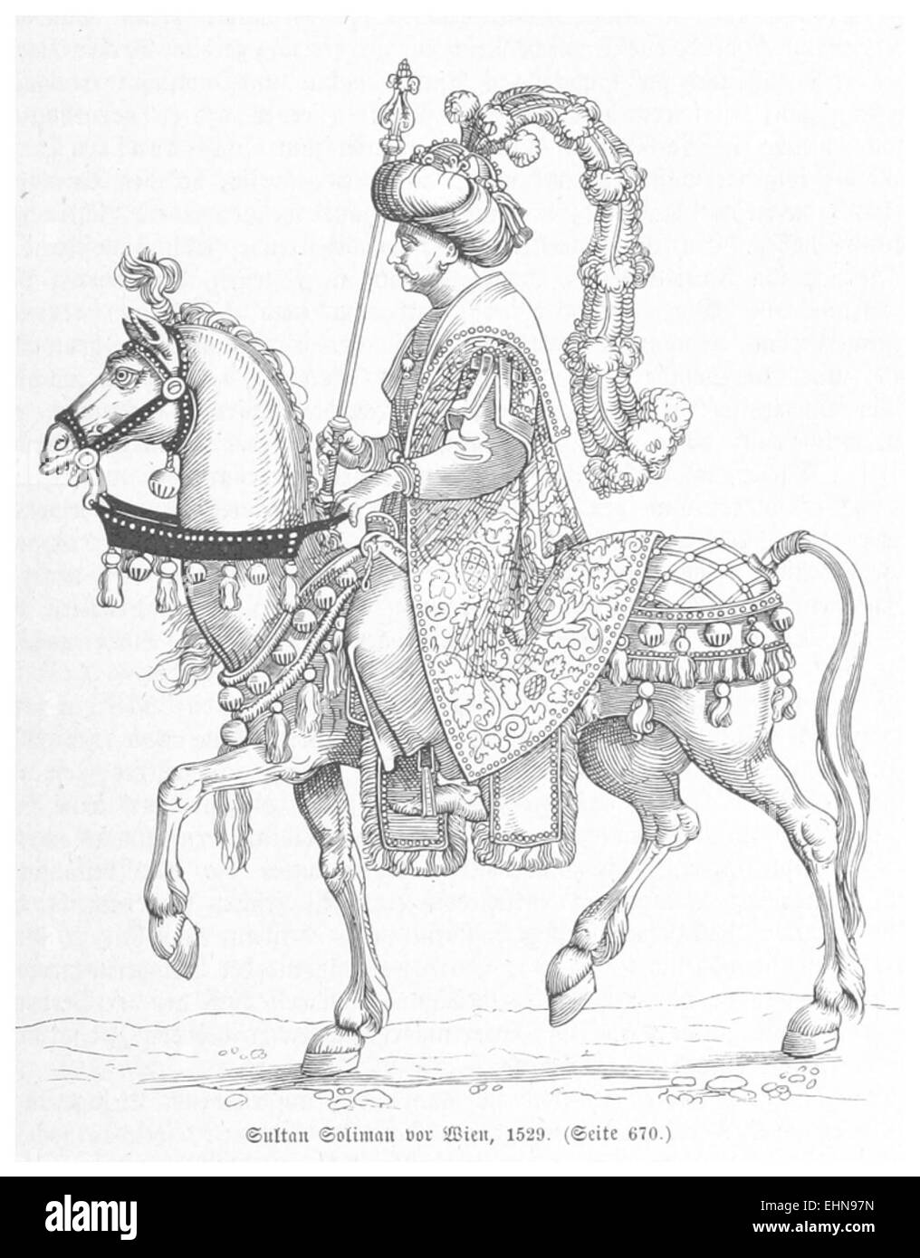 BERMANN(1880) p0731 Sultan Solaiman Vor Wien (1529) Stockfoto