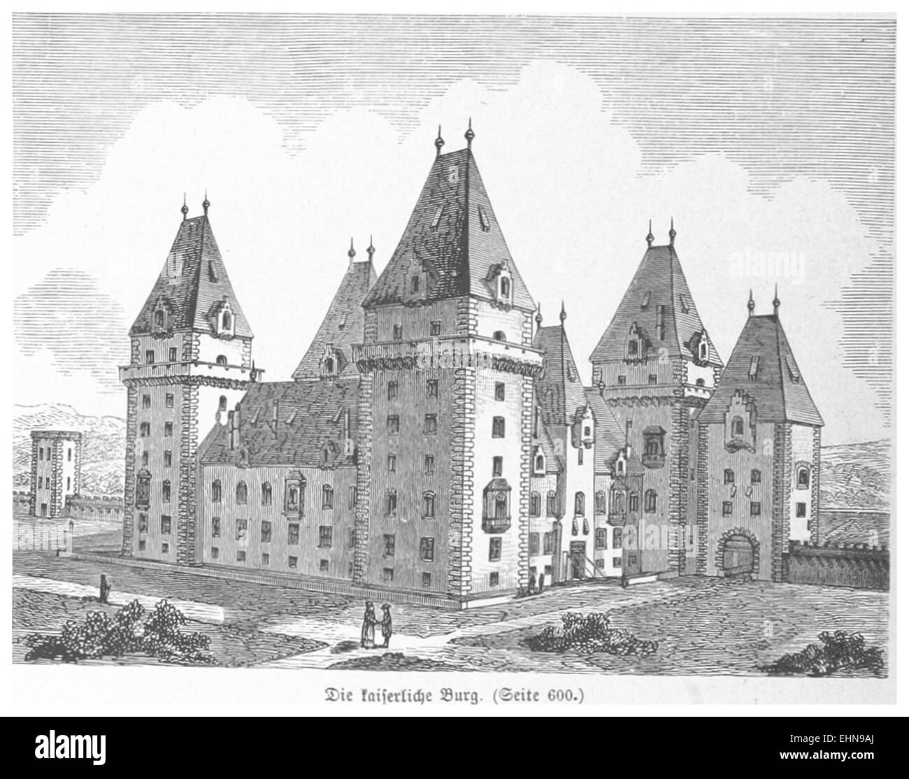 BERMANN(1880) p0636 sterben Kaiserliche Burg Stockfoto