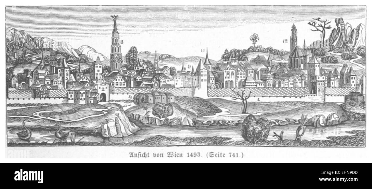 BERMANN(1880) p0763 Wien Im Jahre 1493 Stockfoto