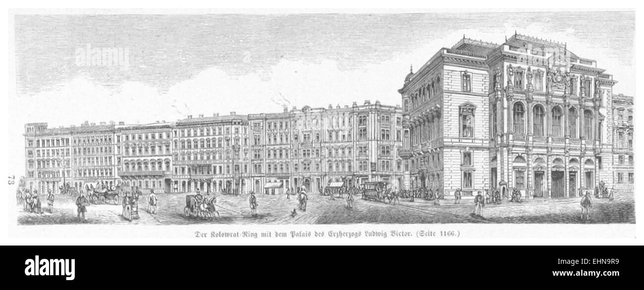 BERMANN(1880) p1213 Palais der Erzherzogs Ludwig Victor bin Kolowrat-Ring Stockfoto