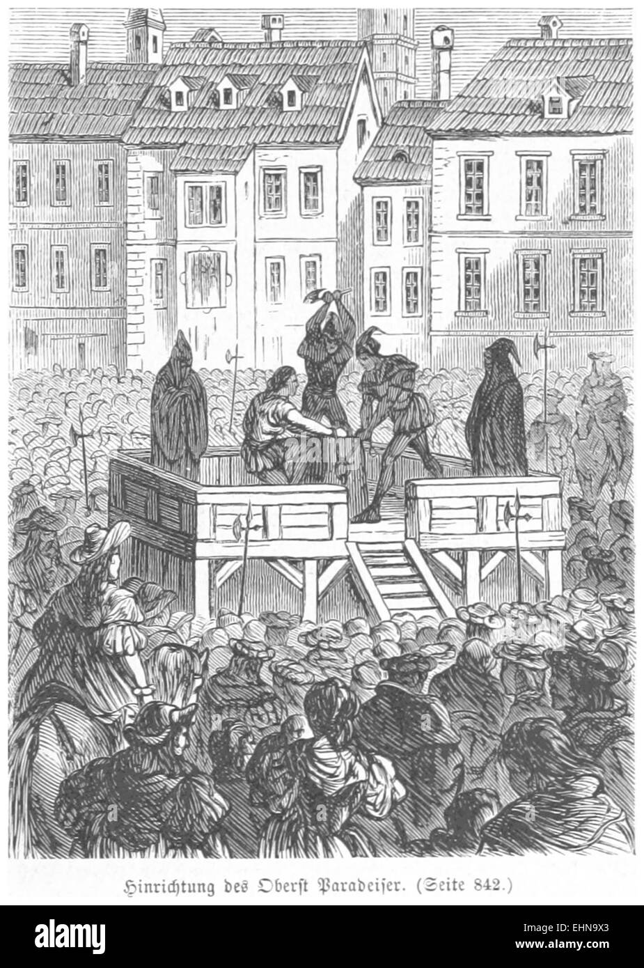 BERMANN(1880) p0885 sterben Hinrichtung des Oberst Paradeiser Stockfoto