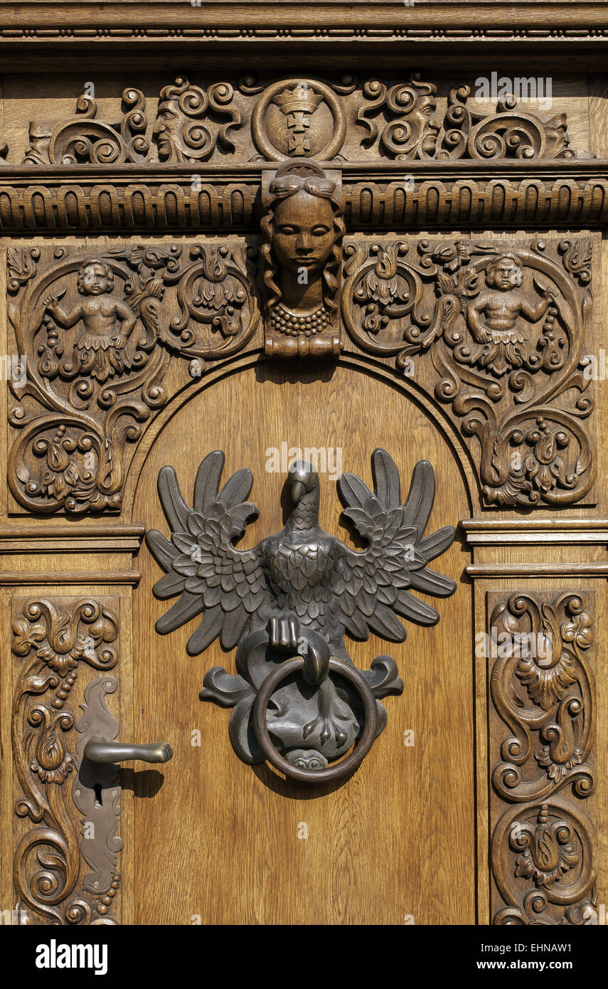 Polnischen Adler, Türklopfer. Stockfoto