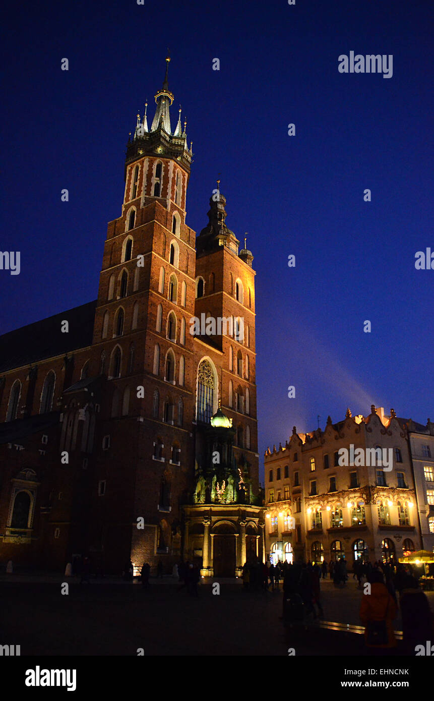 Kirche unserer lieben Frau in Krakau Stockfoto