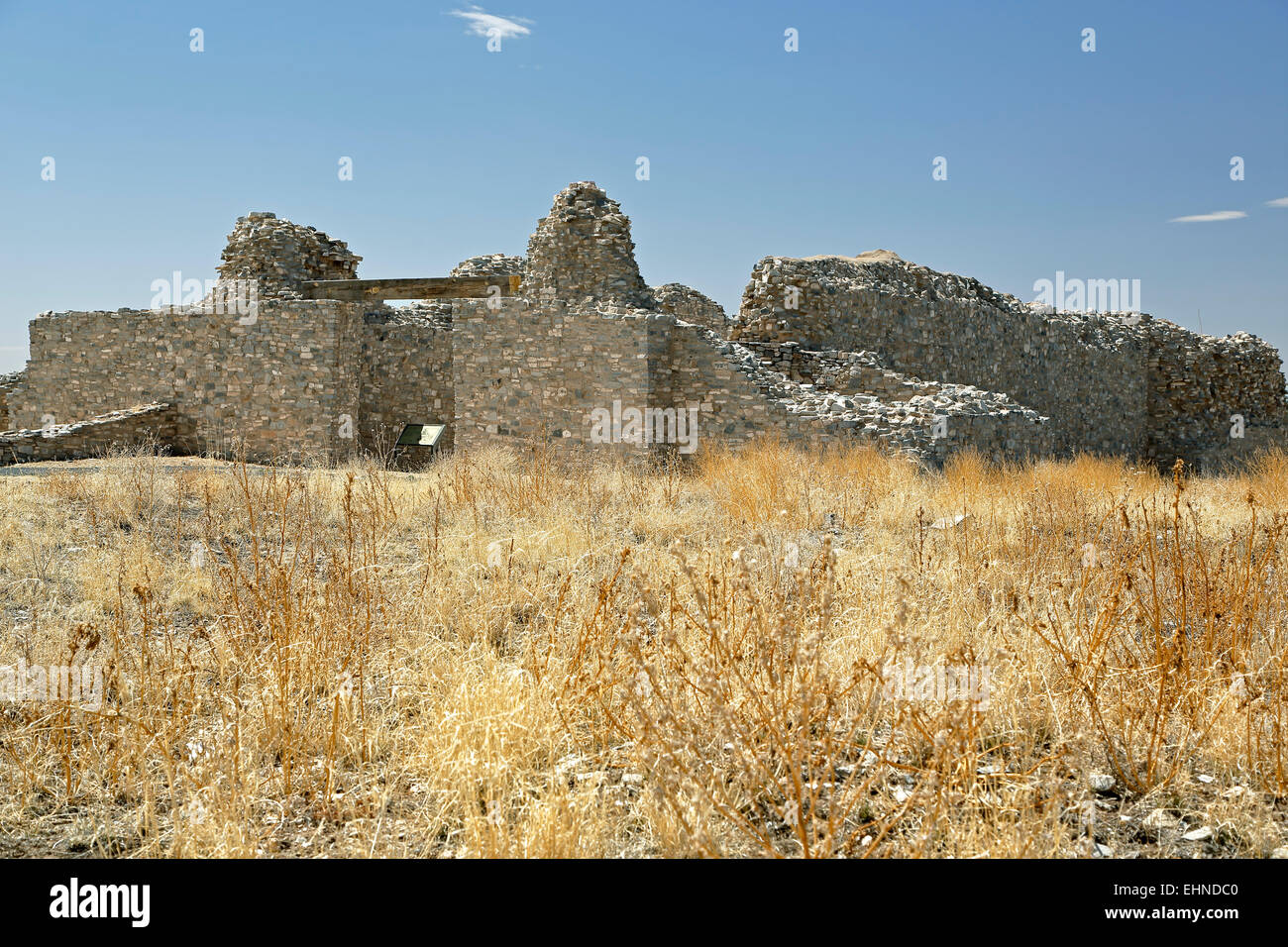 Ruinen von "später" Kirche, Salinas Pueblo Missionen National Monument, New Mexico, USA Stockfoto