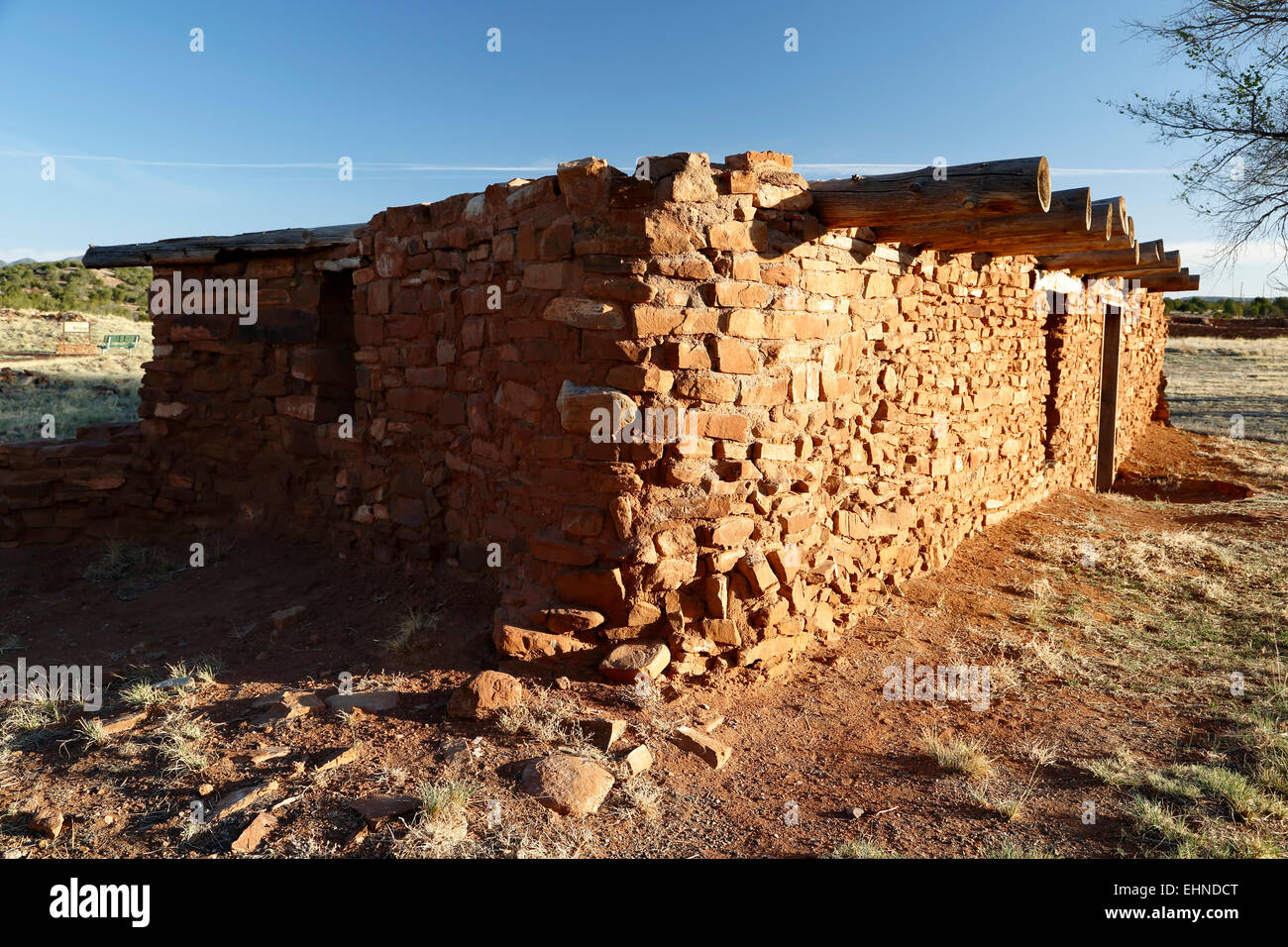 Stein Haus, Salinas Pueblo Missionen National Monument, New Mexico USA Stockfoto
