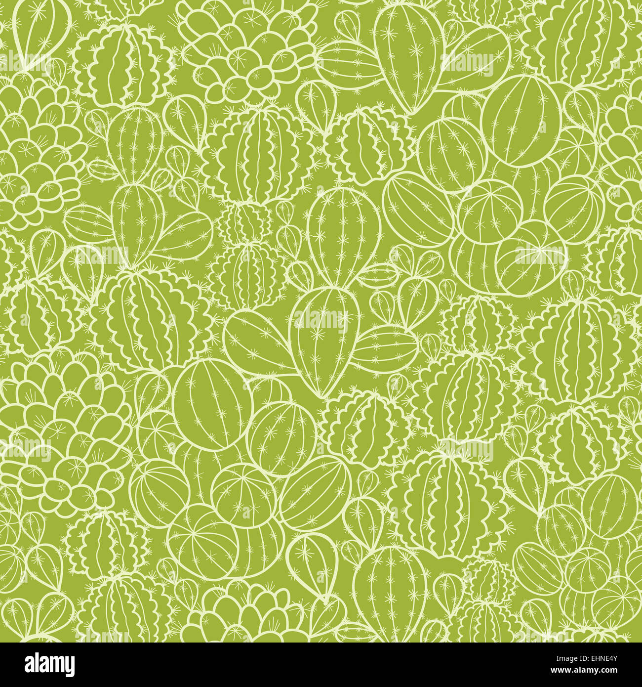 Kakteen Pflanzen Musterdesign Hintergrund Stockfoto