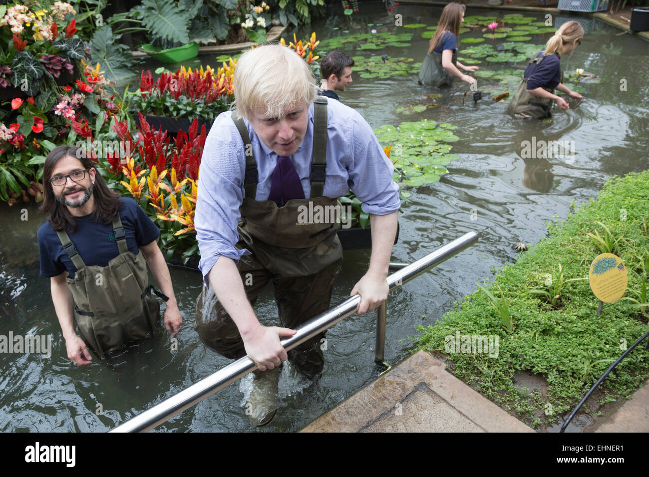 London, UK. 16. März 2015. Carlos Magdalena und Boris Johnson