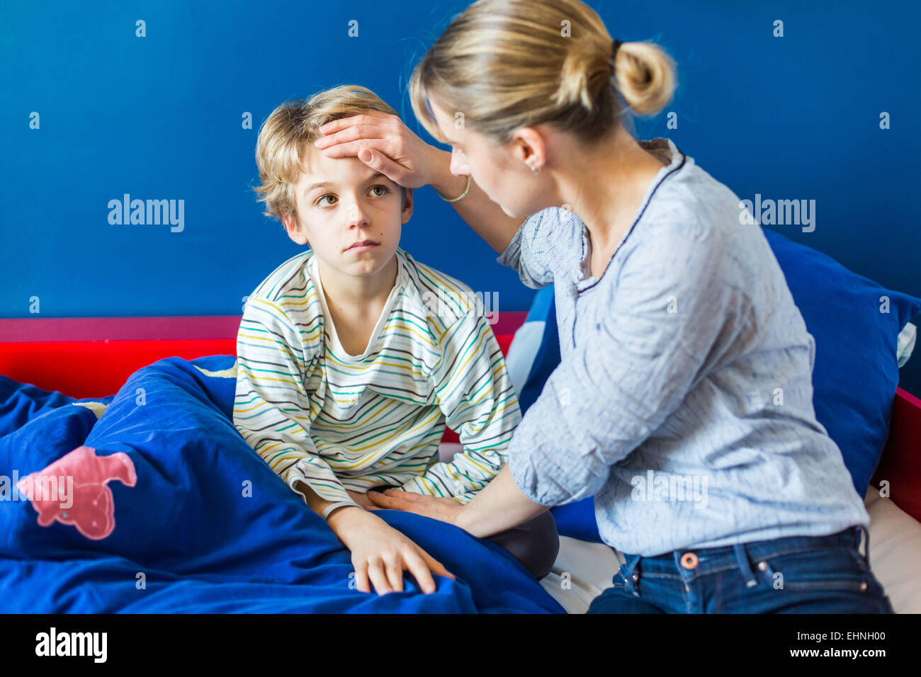 8 Jahre alter Junge. Stockfoto