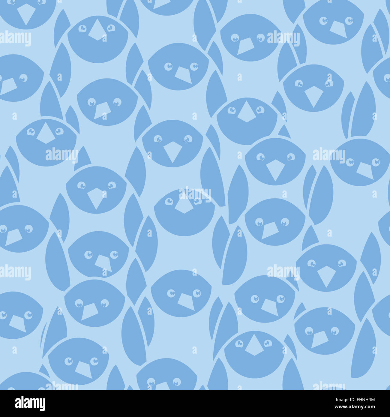 Blaue Penguines Musterdesign Hintergrund Stockfoto
