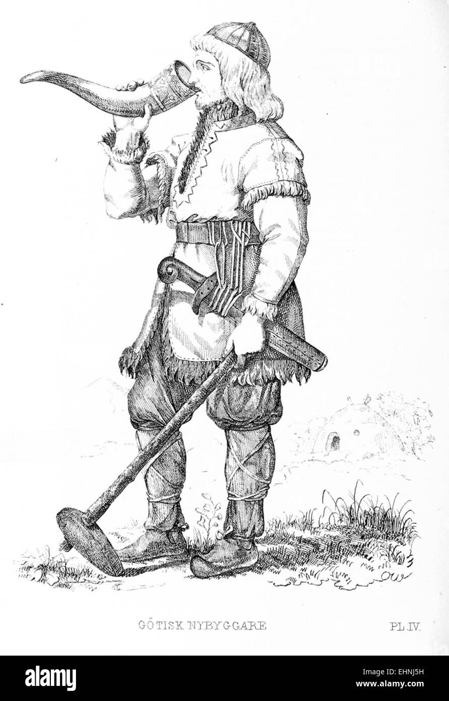 MELLIN(1850) p2.098 GÖTISK NYBYGGARE Stockfoto