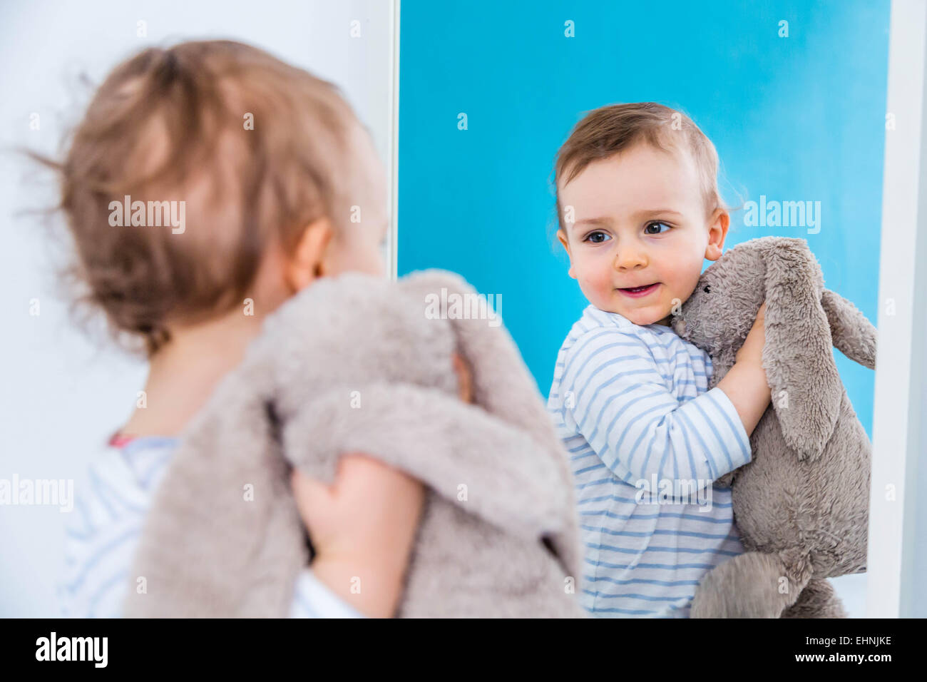 18 Monate alten Jungen. Stockfoto