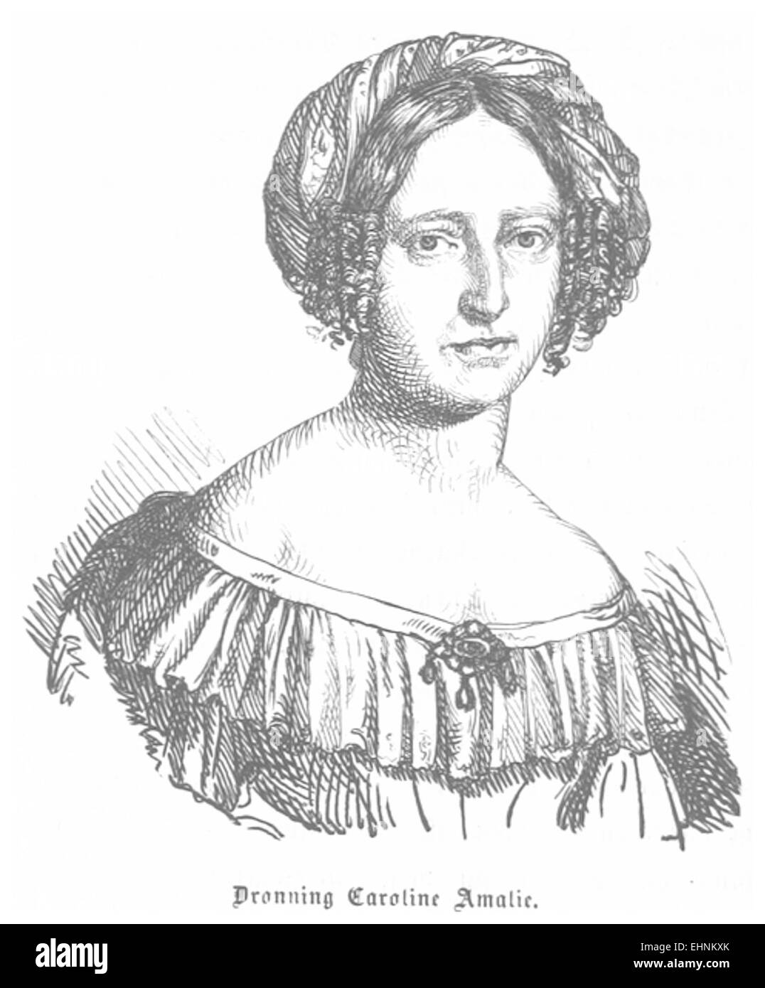 Diese 1856 erwähnte Bezeichnung bezieht sich wahrscheinlich auf Caroline Amalie von Dänemark (1796–1881), Königin Gemahlin von König Christian VIII. Stockfoto