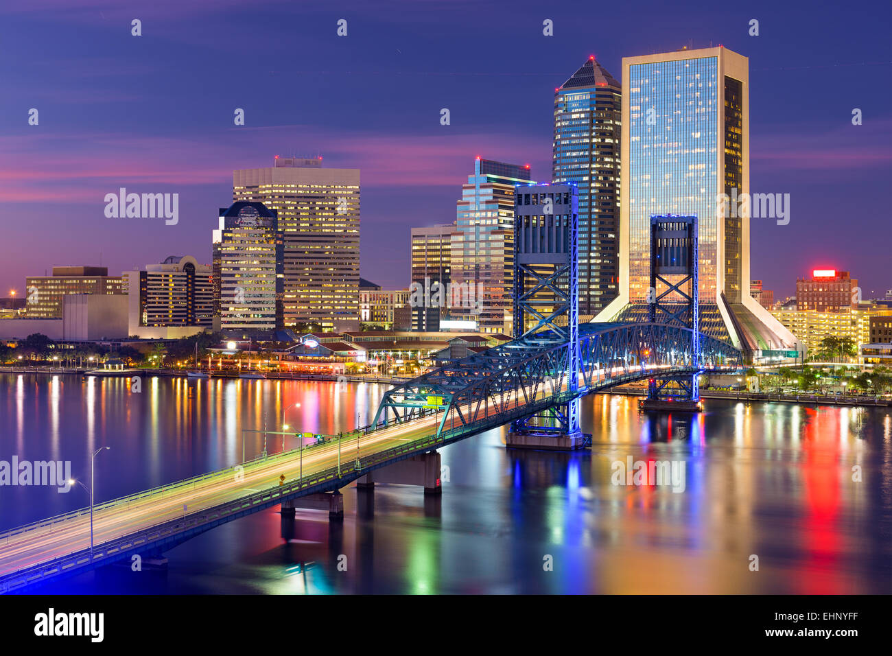 Die Innenstadt von Skyline von Jacksonville, Florida, USA. Stockfoto