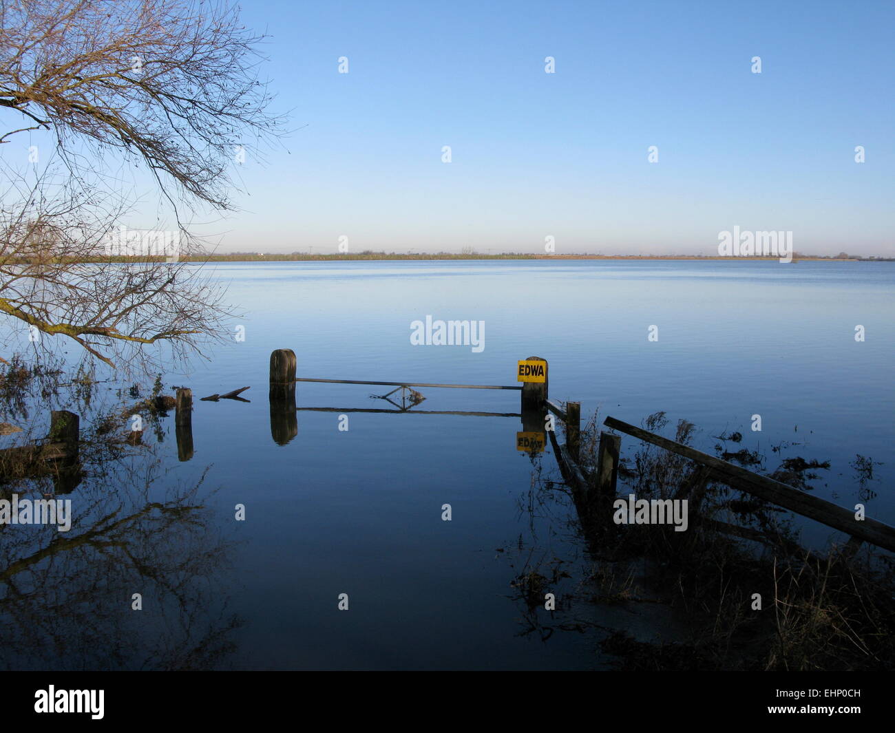 Unter Wasser wäscht, Sutton Gault, Cambridgeshire Stockfoto