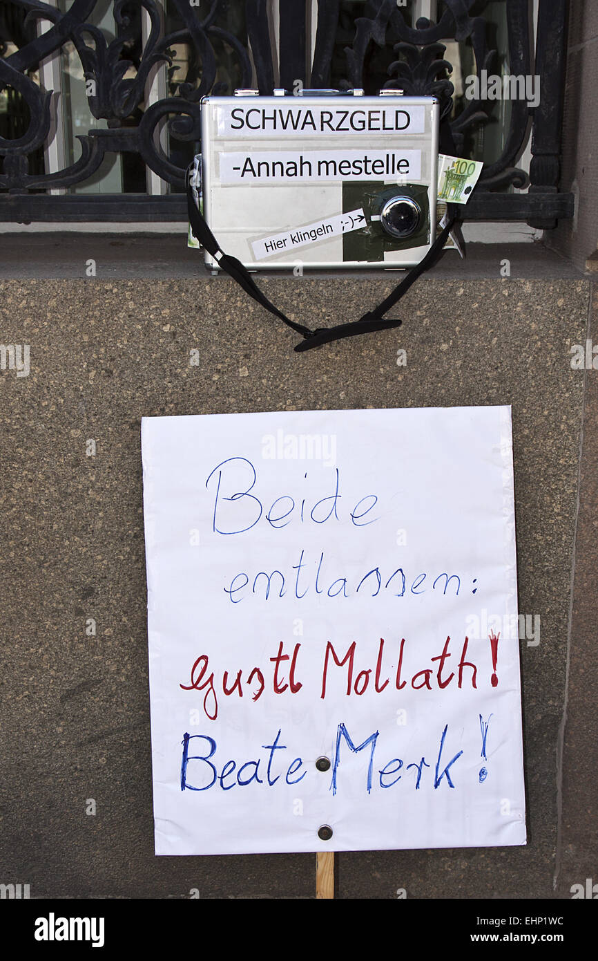 Mahnwache für Gustl Mollath Stockfoto