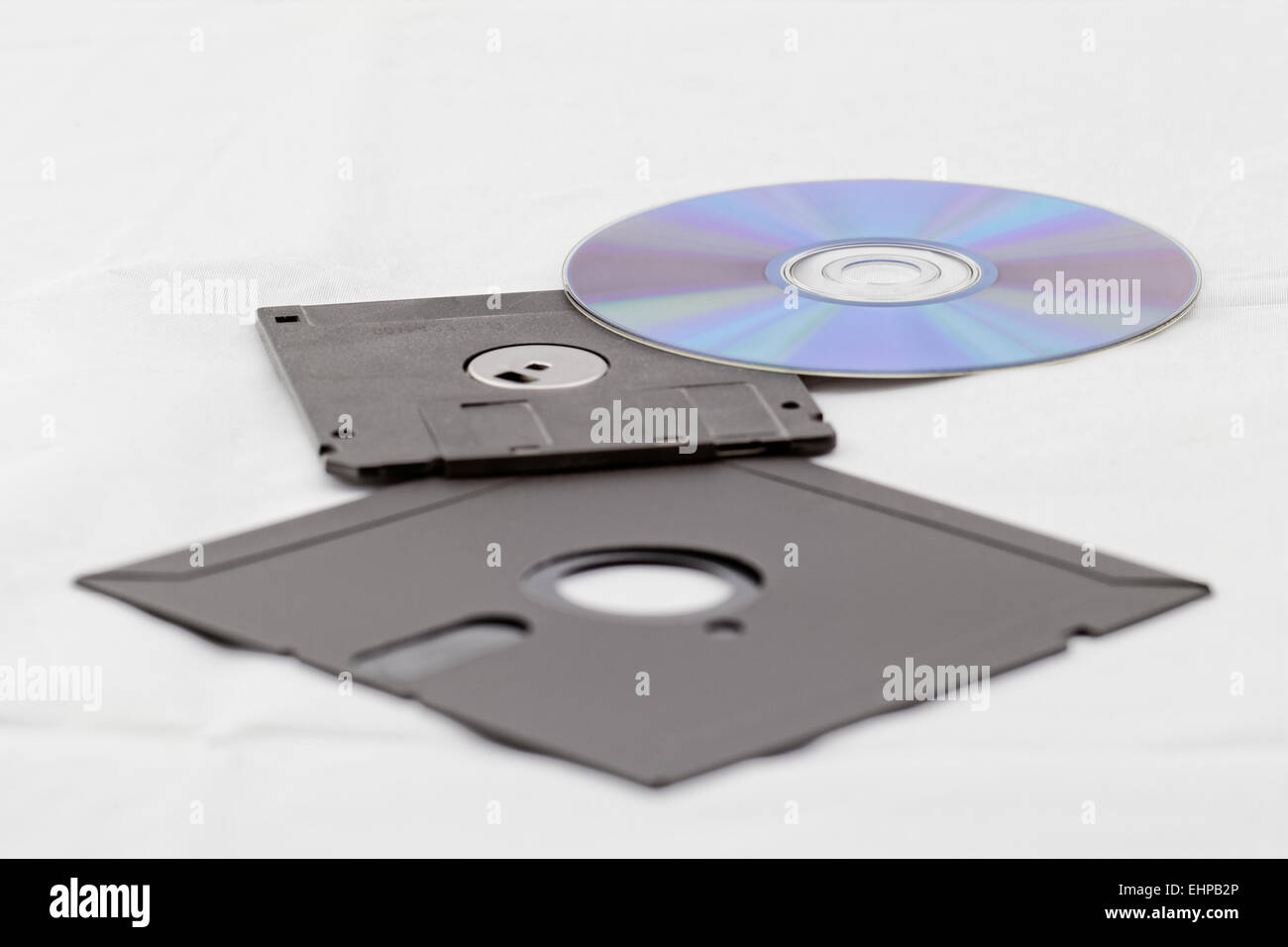 alte Mode Diskette eine cd dvd Stockfoto