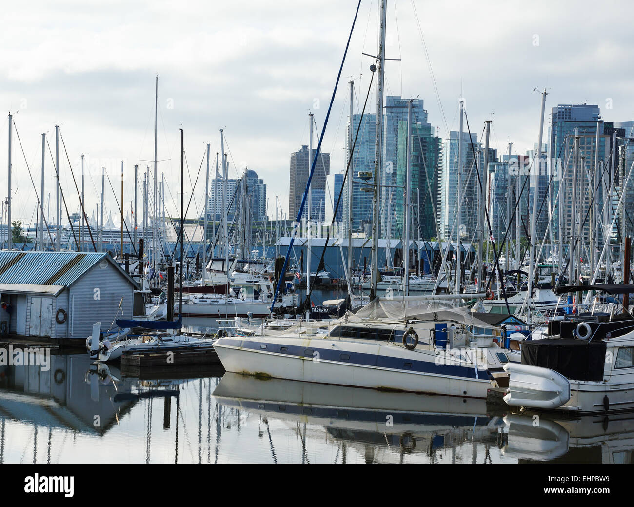 Marina in Vancouver Stockfoto