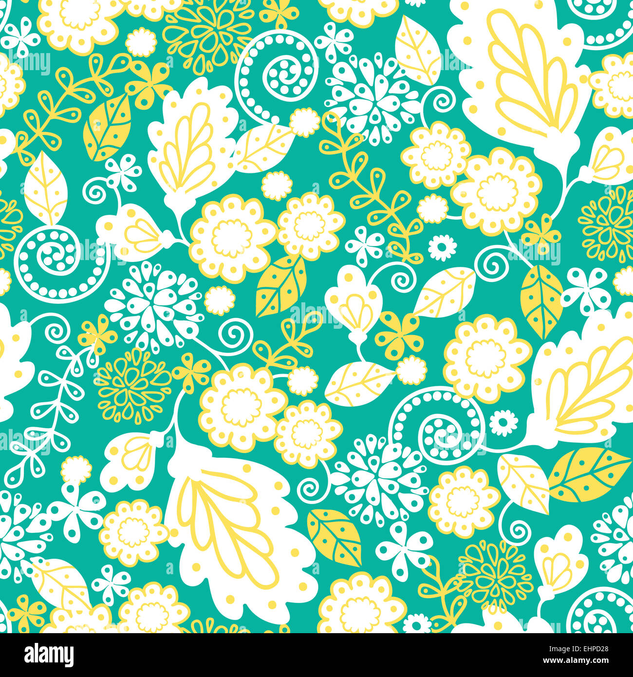 Smaragd Flowerals Musterdesign Hintergrund Stockfoto