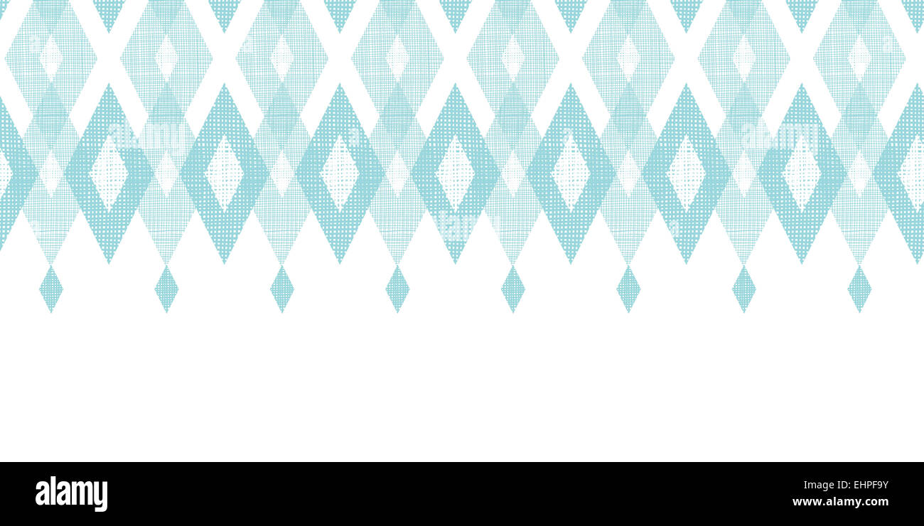 Pastell blau Stoff Ikat Diamant horizontale Musterdesign Hintergrund Stockfoto