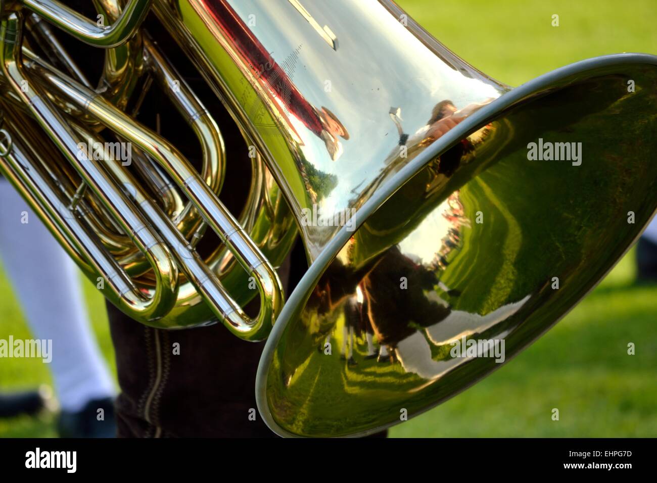 Nahaufnahme von einer tuba Stockfoto